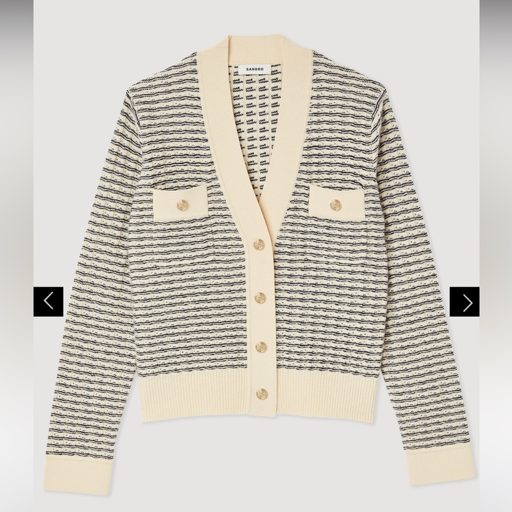 Sandro striped knit cardigan